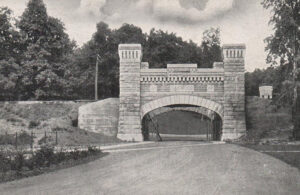 Vintage photo of Oakwood Cemetery's arch